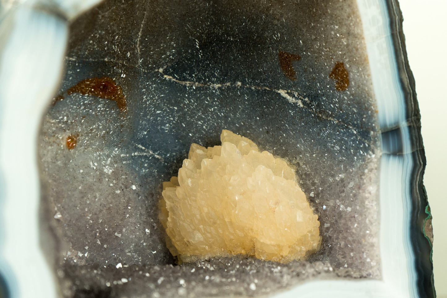 Gorgeous Pair of Lace Agate Geodes