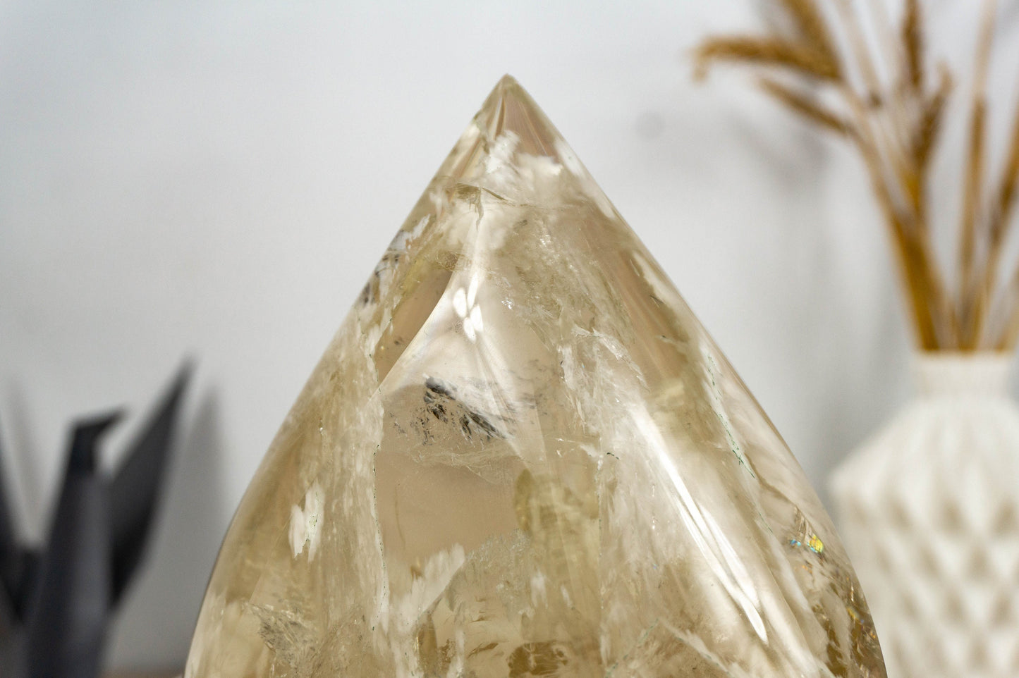 Majestic Golden Honey Citrine Flame Crystal