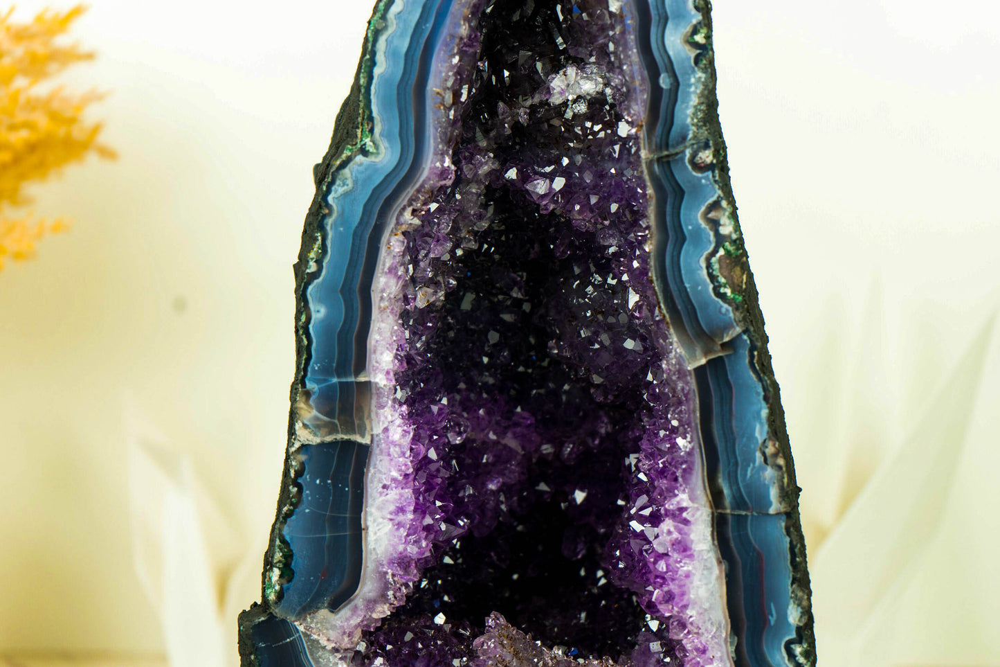 Captivating Rare Deep Blue Agate Geode