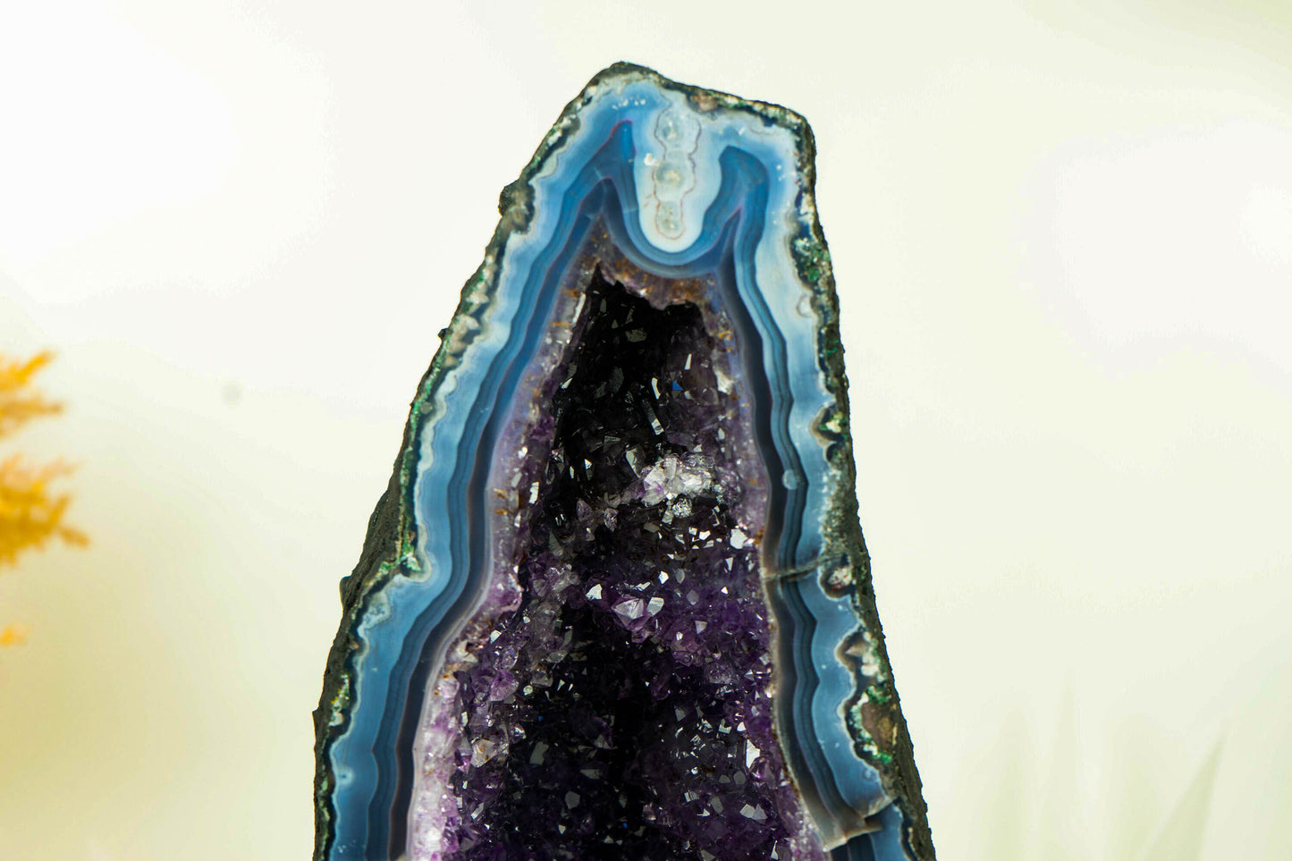 Captivating Rare Deep Blue Agate Geode